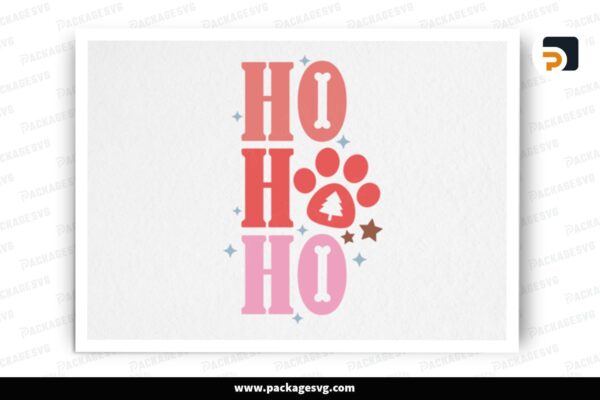 Hi Ho Hi Dog Paw Christmas, SVG Design Free Download