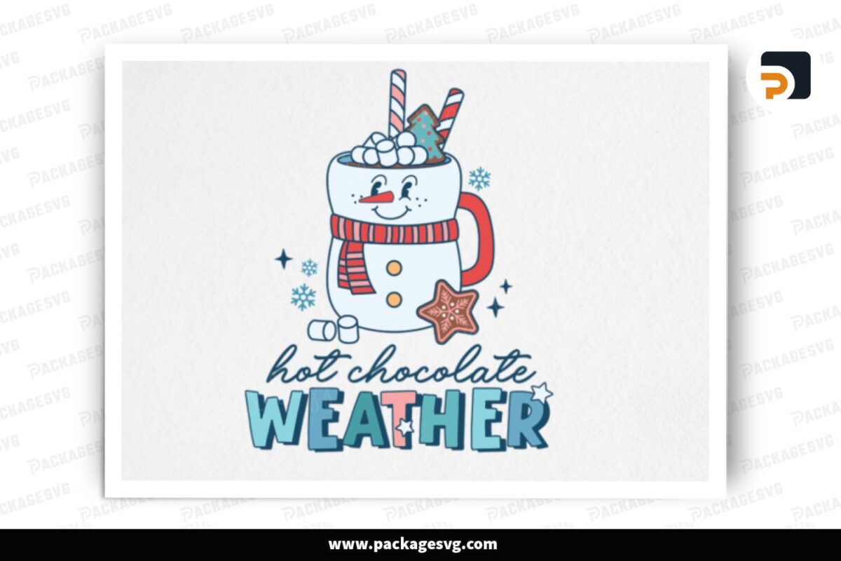 Hot Chocolate Weather, PNG Sublimation Design Free Download