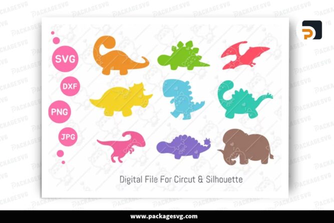Jurassic Dinosaur SVG Bundle, Design Cut Files