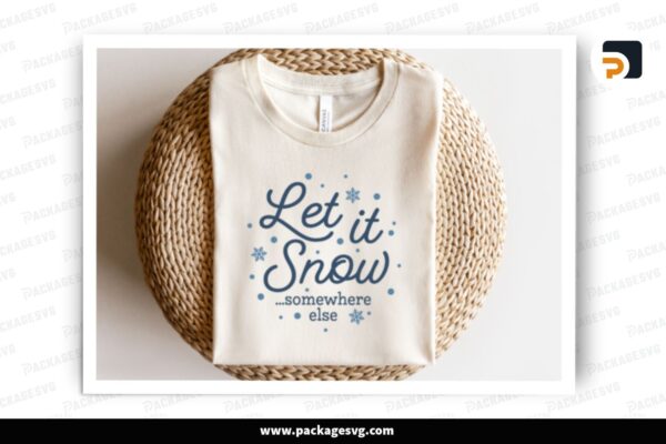 Let It Snow Winter SVG Design Free Download
