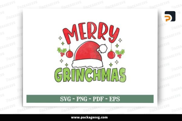 Merry Grinchmas Santa Hat Design Free Download