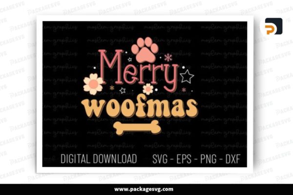 Merry Woofmas SVG Design Free Download