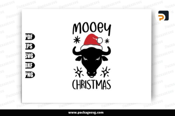 Mooey Christmas SVG Design Free Download