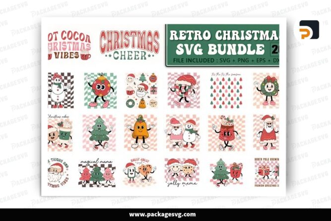Retro Christmas SVG Bundle, 20 Design Files LQDF0RTG (2)