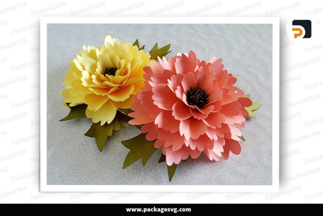 3D Paper Flower Template, SVG Paper Cut File (3)