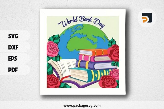 3D World Book Day Shadowbox, SVG Paper Cut File LR8WAWMY (1)