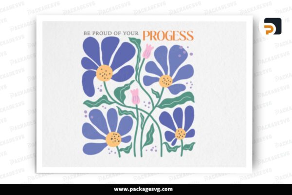 Blue Flower Inspiration, SVG Design Free Download