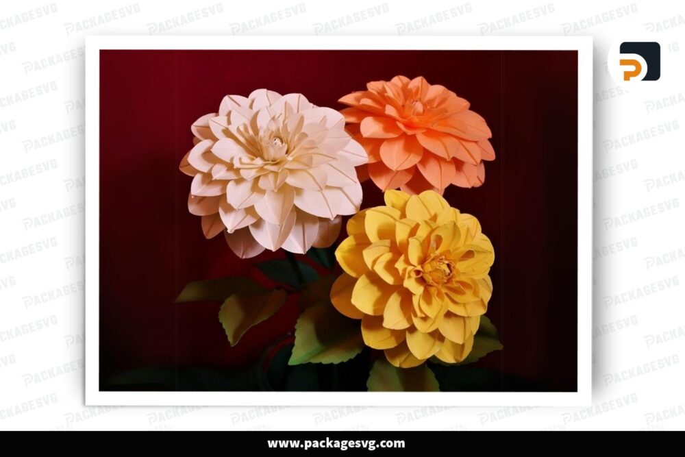 Dahlia Flower Templates, SVG Paper Cut File LRBGXOLC (1)