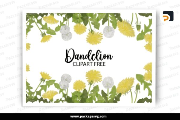 Dandelion Clipart SVG Bundle, 10 Designs Free Download