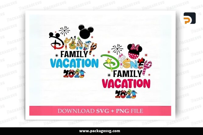 Disney Family Vacation SVG Bundle, 2 Design Files (1)