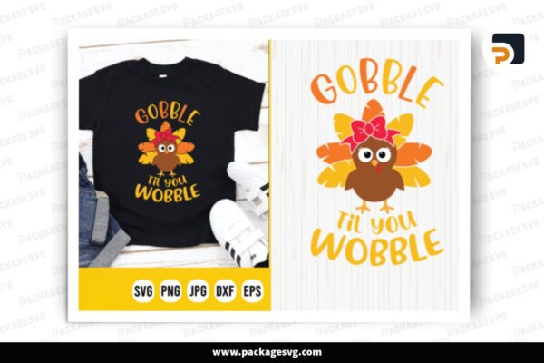 Gobble Til You Wobble SVG, Thankgiving Cut File Free Download