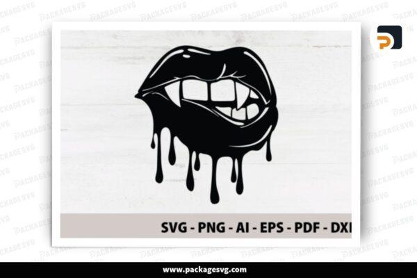 Halloween Vampire Lips SVG Design Free Download