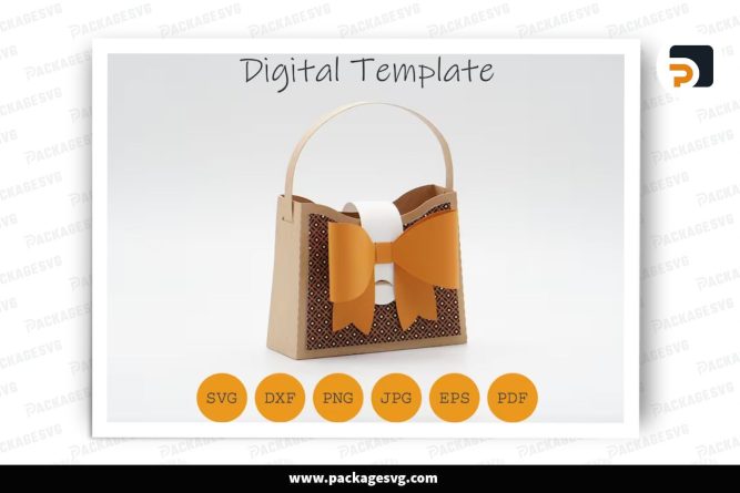 Handbag Box Template, SVG Paper Cut File (2)