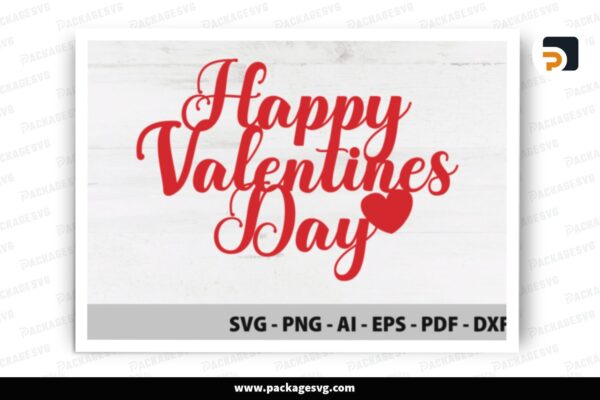 Happy Valentines Day Text, SVG Design Free Download