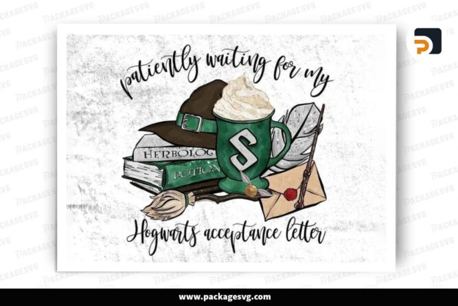 Hogwarts Slytherin Acceptance Letter, Harry Potter PNG Sublimation Design (2)