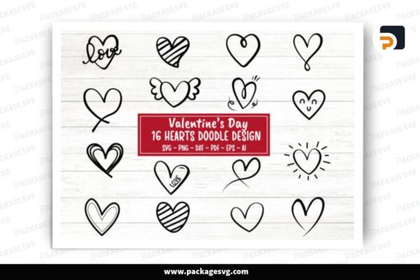 Love Heart SVG Bundle, 16 Designs Free Download
