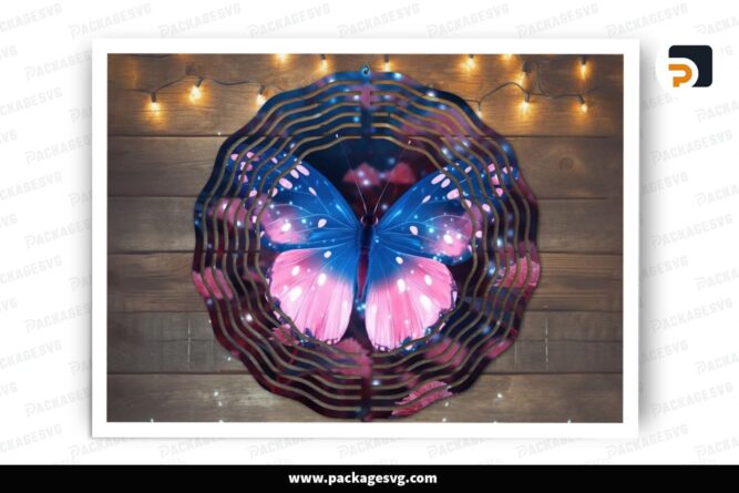Magic Butterfly Wind Spinner PNG, Sublimation Design (2)