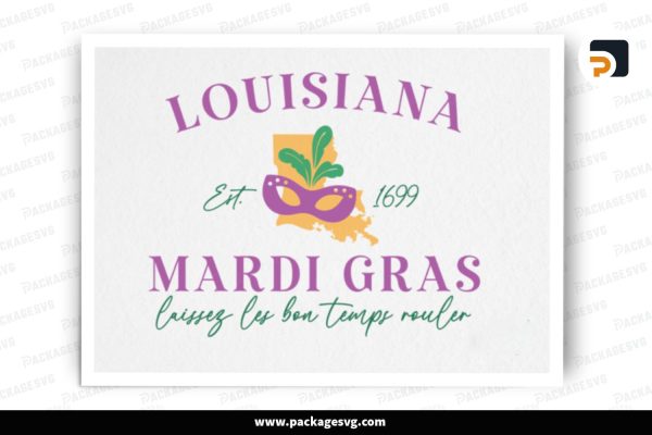 Mardi Gras Louisiana SVG Design Free Download