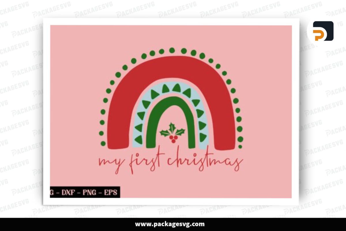 My First Christmas SVG Design Free Download