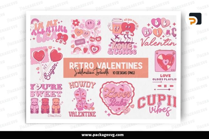 Pink Valentine Bundle, 10 PNG Sublimation Designs LR1H3CXA (4)