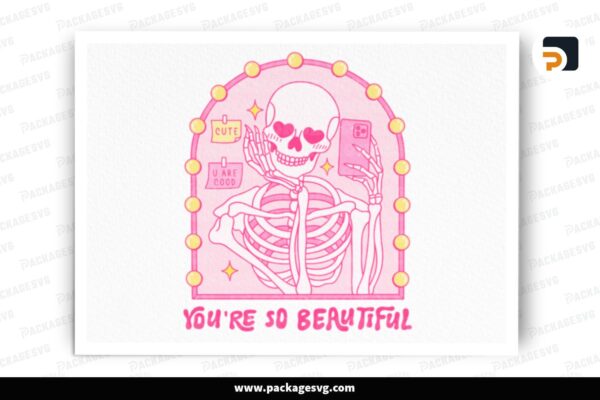 Self Love Skeleton, Valentine PNG Sublimation Free Download