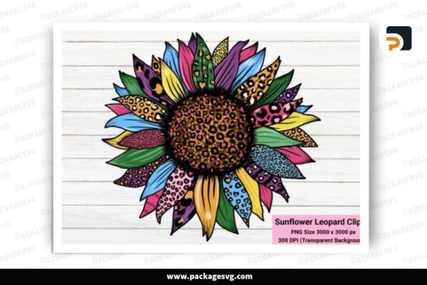 Sunflower Leopard PNG, Sublimation Design Free Download