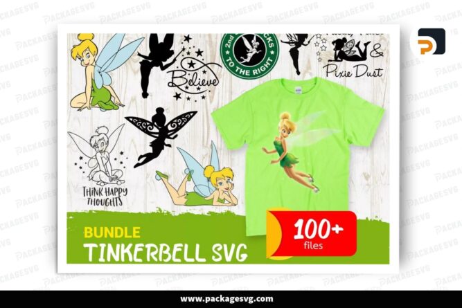 Tinker Bell SVG Bundle, 100 Cartoon Design Files LRQ2ASTK (3)