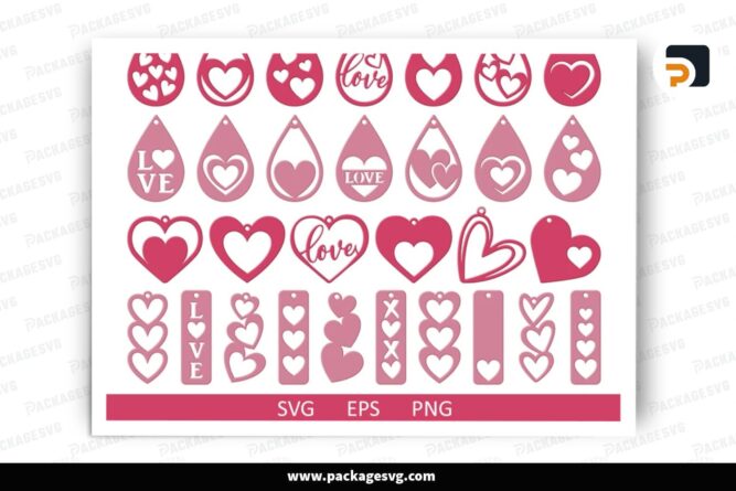 Valentine Earrings SVG Bundle, 30 Design File LRIZFOQH (2)