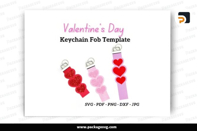 Valentine Keychain Fob Template 2, Love SVG Design File (3)