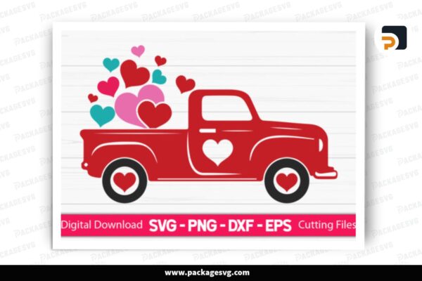 Valentine Truck, Valentine SVG Design Free Download
