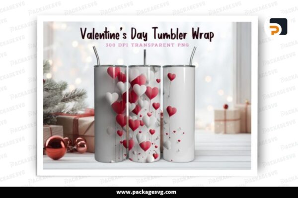 Valentines Day Sublimation, 20oz Skinny Tumbler Wrap Free Download