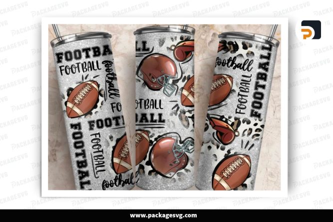 American Football Sublimation Design, 20oz NFL Skinny Tumbler Wrap (1)