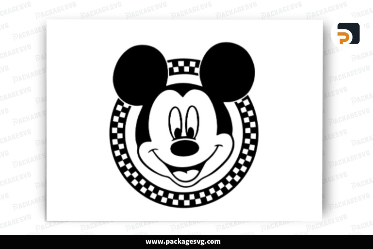 Disney Mickey Mouse Face SVG Design Free Download