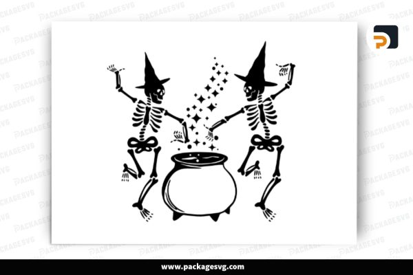 Free Dancing Skeleton, Halloween SVG Design Free Download