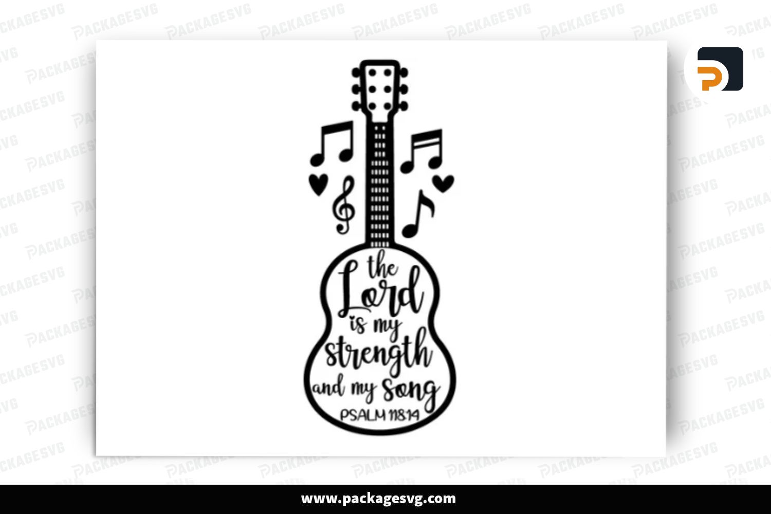 Guitar Strength And Song SVG Design Free Download