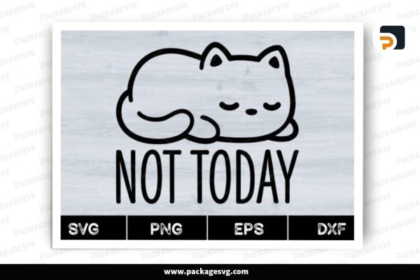 Sleepy Cat SVG Design Free Download